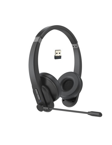 2.4GHz Wireless Headphones Call Center Earphone On Ear Headset with ENC Noise Reduction Microphone Adjustable Headband Volume Control