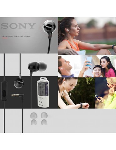 SONY MDR-EX15AP In-Ear Earphones 3.5mm Wired Earbuds Subwoofer Stereo Handsfree with Microphone Portable Headset