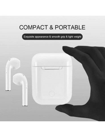 i11 True Wireless Earphones Wireless BT Earphones BT 5.0 Smart Headset Portable Sports Wireless Headset with 300mAh Charging Case Touch-control Noise Reduction Compatible with Android / iOS Devices