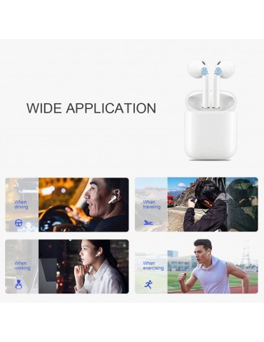 i11 True Wireless Earphones Wireless BT Earphones BT 5.0 Smart Headset Portable Sports Wireless Headset with 300mAh Charging Case Touch-control Noise Reduction Compatible with Android / iOS Devices